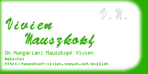 vivien mauszkopf business card